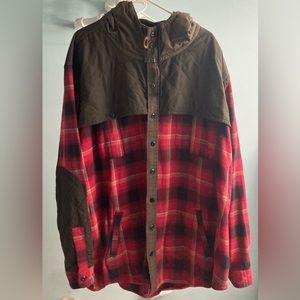 Rare polo flannel hoodie/ hooded coat size 4xlt